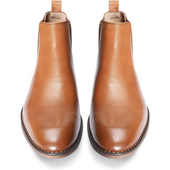 Men's Chelsea Boots, Casual Boots Camel Brown - Picture 3 of 5